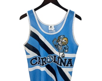 vintage UNC north carolina tar heels tank top shirt starter mens size large 90s made in USA