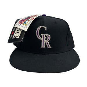 vintage colorado rockies new era diamond collection fitted hat size 6 7/8 NWT made in USA 90s