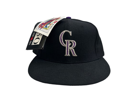 vintage colorado rockies new era diamond collection fitted hat size 6 7/8 NWT made in USA 90s