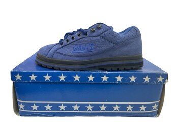 vintage new york giants eastport shoes sneakers mens size 6.5 deadstock NIB 90s