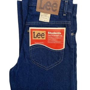 vintage lee dunkle jeans borte passe gerade bein jeans größe 27x34 deadstock NWT 90er made in USA Bild 2