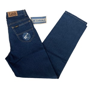 vintage lee casuals button fly jeans size 30x32 deadstock NWT 80s made USA