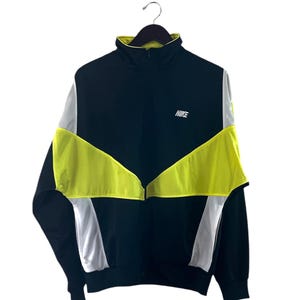 vintage nike grey tag full zip track jacket mens size large late 80s/early 90s GUC