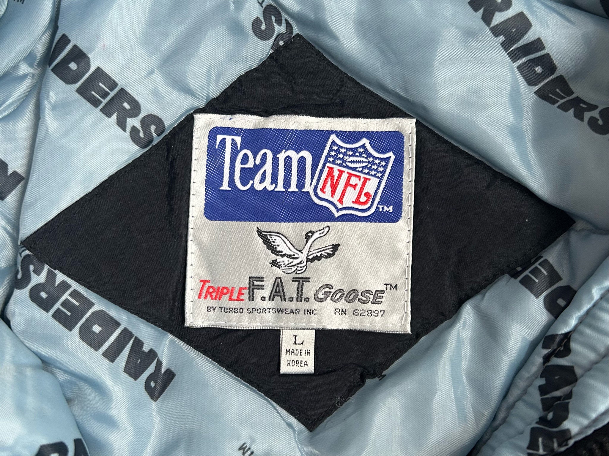 Vintage Los Angeles Raiders Triple Fat Goose Heavyweight Jacket
