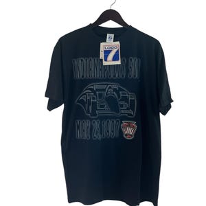 vintage indianapolis indy 500 race t-shirt mens size large deadstock NWT 90s 1997