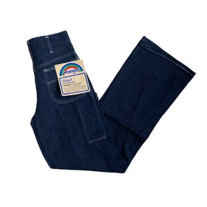 vintage wrangler carpenter jeans pant size 27x30 deadstock NWT 70s made in USA