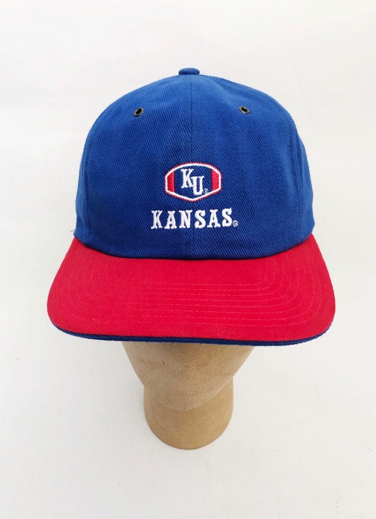 Vintage Kansas Jayhawks Nike Strapback Hat Cap Deadstock Nwt Adult OSFA 90s