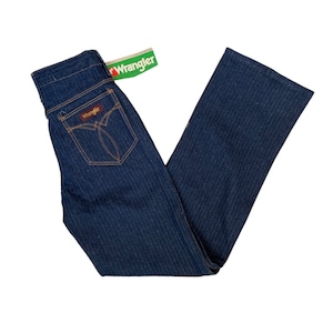 vintage Wrangler Streifen Jeans Hose Größe 30M 30x30.5 gerades Bein Neu mit Etikett 80er Jahre Bild 1