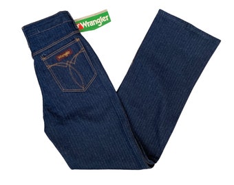 vintage wrangler stripe jeans pants mens size 30M 30x30.5 straight leg deadstock NWT 80s