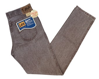 vintage lee dark mauve tapered leg jeans size 32x34 deadstock NWT 90s made  in USA