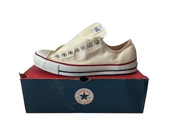 Zapatillas Converse All Star Low vintage para hombre, talla 9, nuevas en caja, fabricadas en EE. UU. en los años 90.