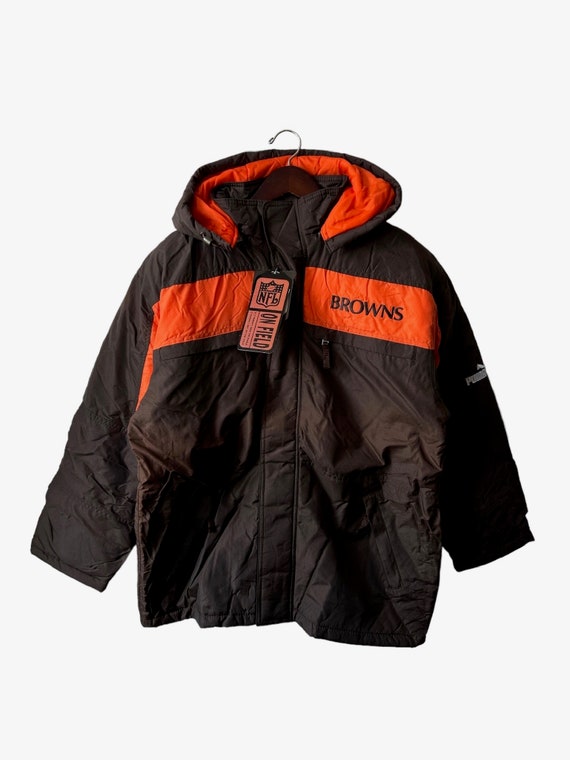 vintage puma cleveland browns NFL pro line jacket… - image 7