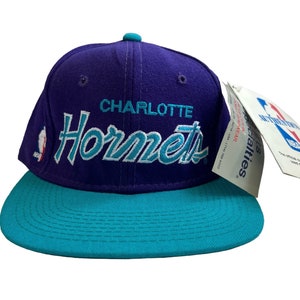 vintage charlotte hornets sports specialties fitted hat cap adult size 6 3/4 deadstock NWT 90s
