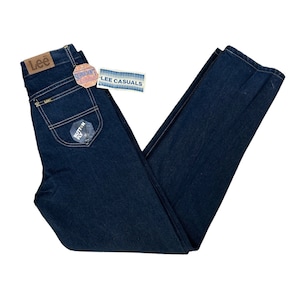 vintage lee casuals button fly jeans size 29x34 deadstock NWT 80s made in USA