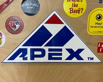 vintage apex one acrylic sign store display dealer issue 90s