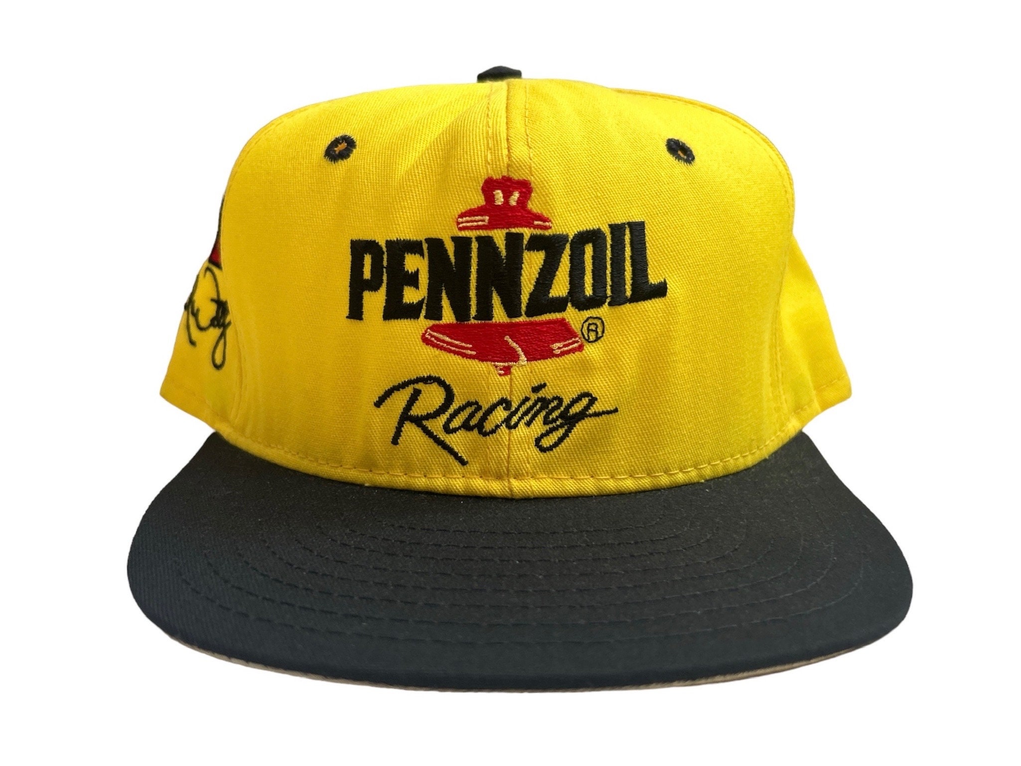 希少 90s vintage PENNZOIL RACING トラッカーキャップ PENNZOIL RACING Vintage Yellow Trucker Hat Strapback Cap