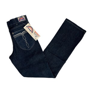vintage wrangler laredo straight leg jeans size 26x30 deadstock NWT 70s made in USA