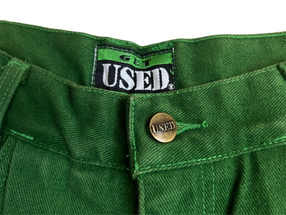 vintage get used green jeans mens size 31 deadsto… - image 9