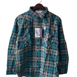 vintage five brother dakota plaid flannel shirt mens size 2XL deadstock NWT 80s made in USA