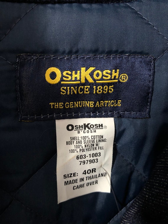 vintage oshkosh quilted lined denim chore coat me… - image 9