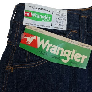 vintage wrangler stripe jeans pants mens size 30M 30x30.5 straight leg deadstock NWT 80s image 4