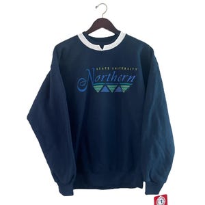 Vintage Nordton Universität Sweatshirt Herrengröße Large Deadstock Neu mit Etikett 90er Jahre made in USA