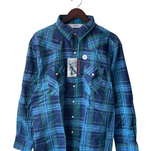 vintage five brother dakota plaid flannel shirt mens size 2XL deadstock NWT 80s made in USA