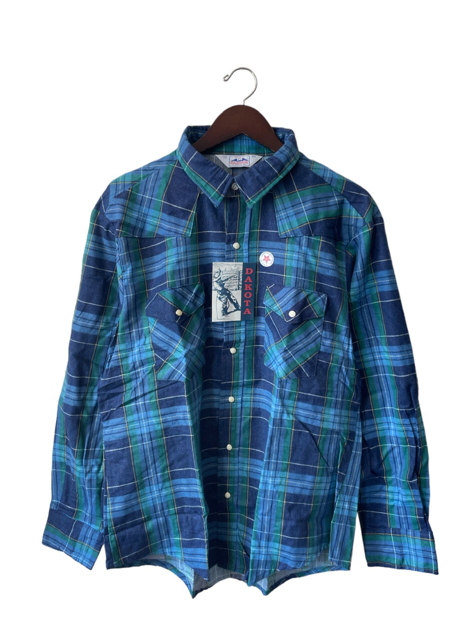 Vintage Five Brother Dakota Plaid Flannel Shirt Mens Size 2XL