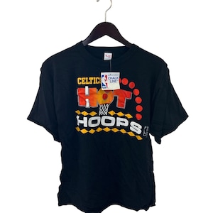 vintage chalk line boston celtics graphic t-shirt mens size medium deadstock NWT 90s made in USA nba