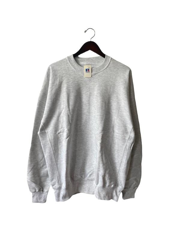 vintage russell pro cotton crewneck sweatshirt me… - image 1