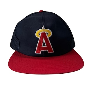 vintage California Angels Mesh Trucker Snapback Hut Mütze Kappe Erwachsene Größe M/L Deadstock Neu mit Etikett 80er Jahre