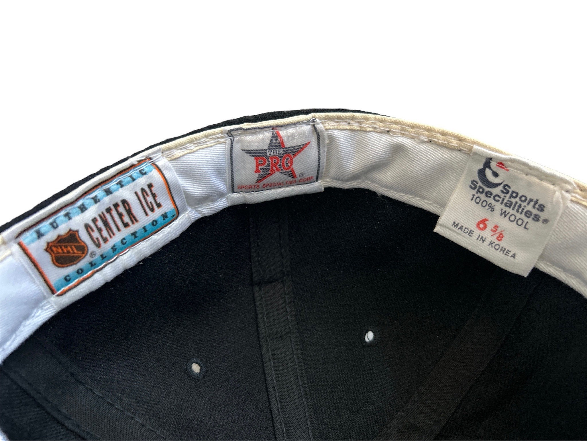 Casquette NHL San Jose Sharks Vintage Années 90 - Gris Foncé, Taille Unique, Coton
