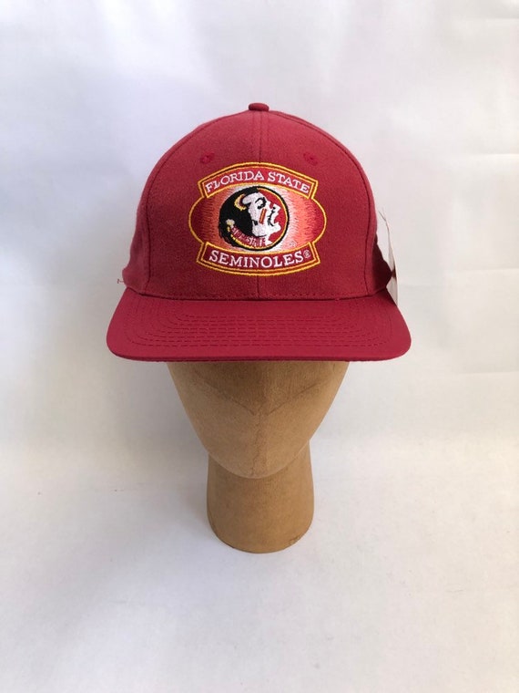 Vintage 1990s Florida State University Seminoles GarnetGold Apex One Snapback Hat