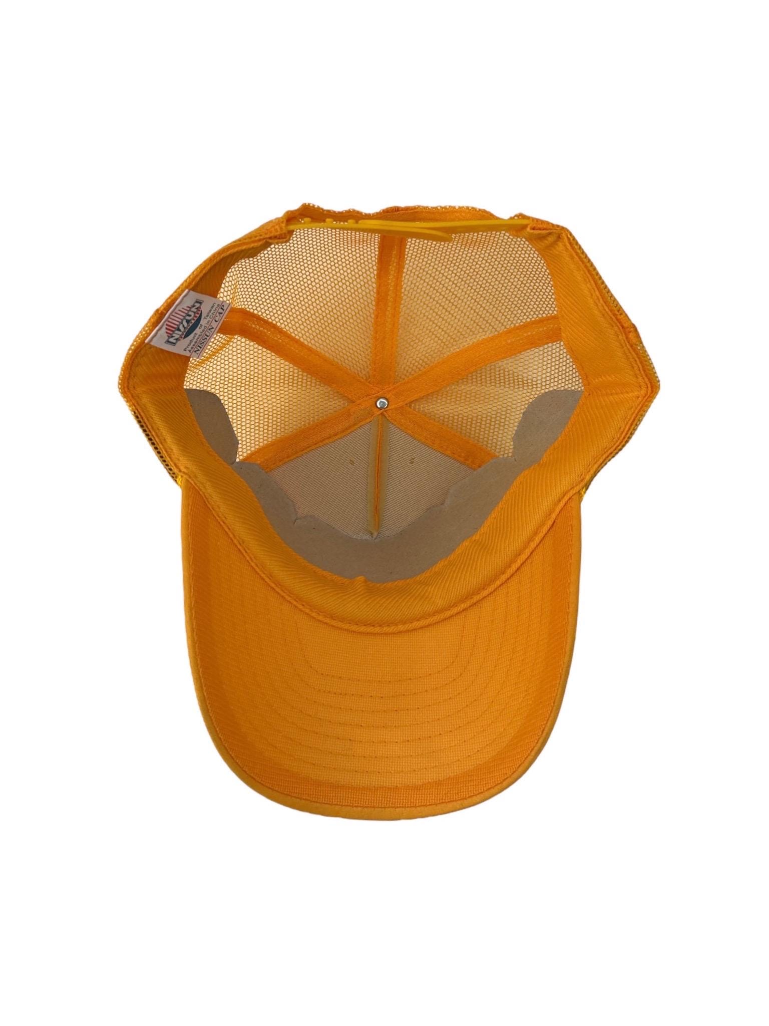 Casquette Snapback Camionneur Vintage - Jaune/Blanc - OSFA - Brodée Softball