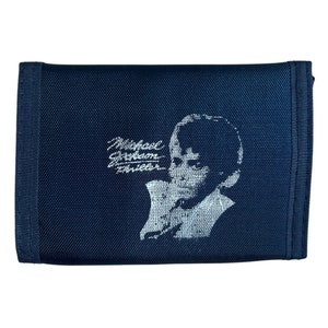 vintage michael jackson thriller nylon trifold wallet deadstock NWOT 80s