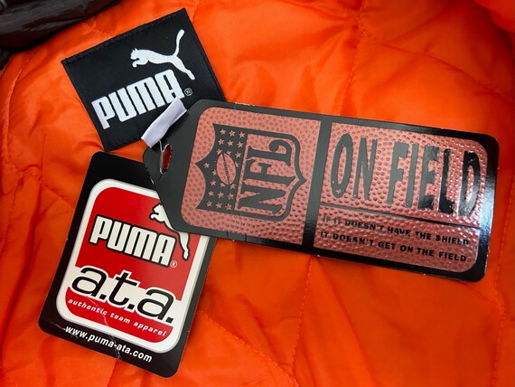 vintage puma cleveland browns NFL pro line jacket… - image 2