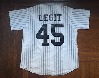 legit vintage X majestic pinstripe baseball jersey mens size XL