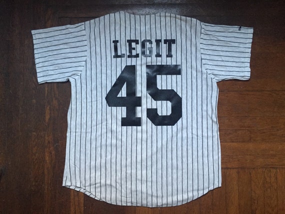 legit vintage X majestic pinstripe baseball jerse… - image 1