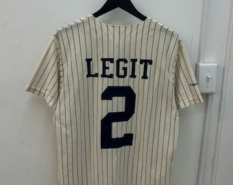 legit vintage X majestic pinstripe baseball jersey mens size large deadstock NWOT