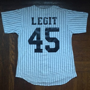 legit vintage X majestic pinstripe baseball jersey mens size large