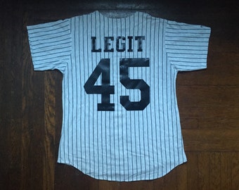 legit vintage X majestic pinstripe baseball jersey mens size large