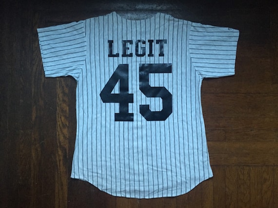 legit vintage X majestic pinstripe baseball jerse… - image 1