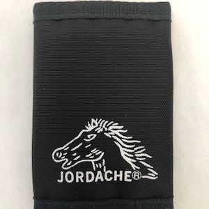 vintage jordache black nylon trifold wallet deadstock NWOT 80s
