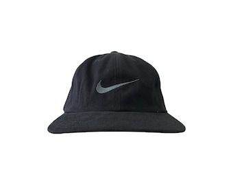 Gorra Nike vintage de algodón con correa trasera para adultos OSFA de los años 90
