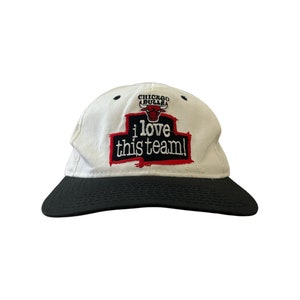 vintage starter chicago bulls i love this team snapback hat cap adult OSFA 90s