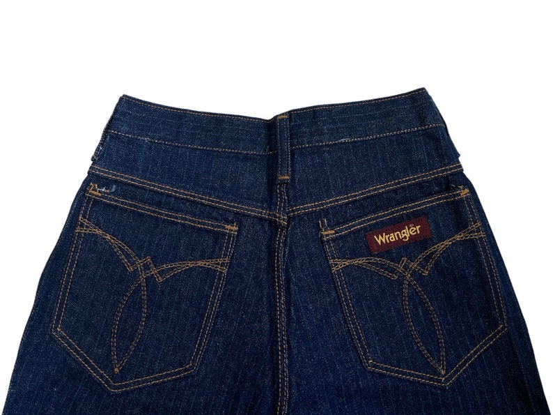 vintage Wrangler Streifen Jeans Hose Größe 30M 30x30.5 gerades Bein Neu mit Etikett 80er Jahre Bild 5