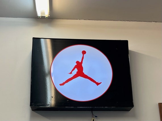 vintage air jordan nike neon light up sign dealer issue store display 90s