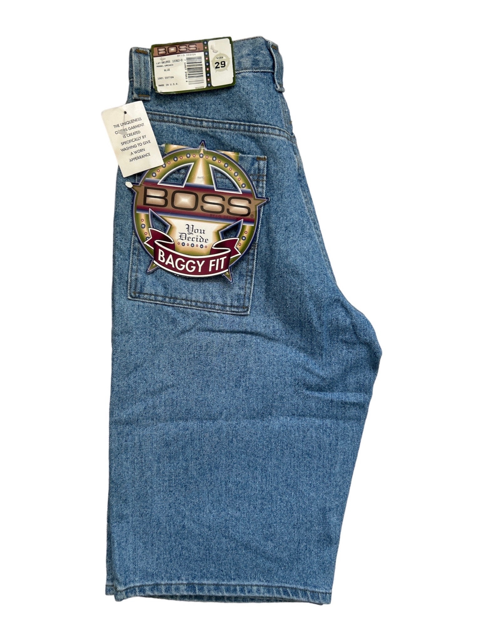 Vintage BOSS by IG Design Baggy Fit Wrench Jean Shorts Mens Size