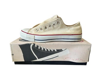 buty sportowe męskie vintage converse all star low rozmiar 8 nieużywane NIB wyprodukowane w USA lata 90. tylko lewy but