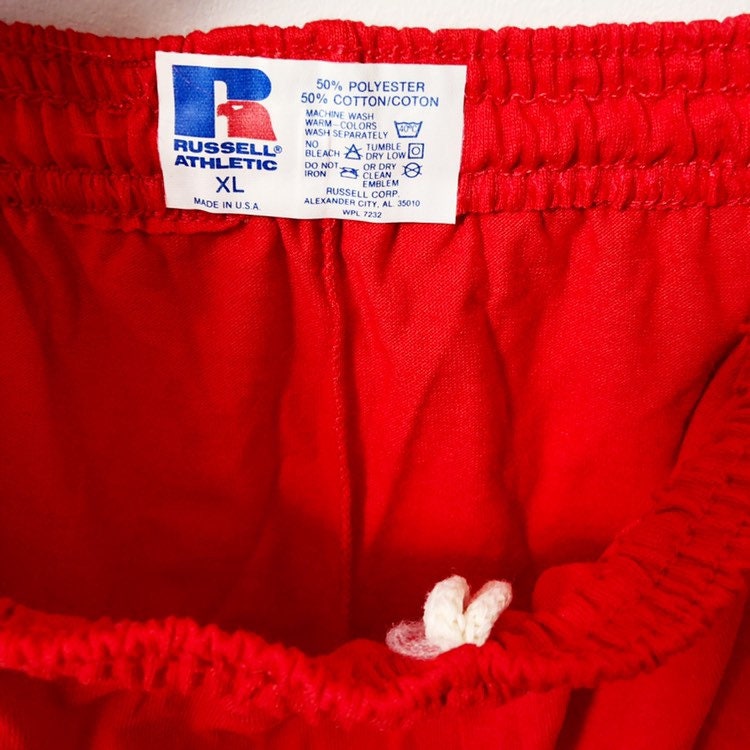 Pantaloncino Sportivo Uomo Russell Athletic Vintage Anni 90, Blu, Taglia L, Made In USA - Foto 4